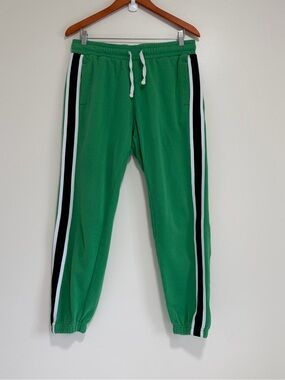 Cotton On Classic Track Jogger Green White Black Stripe Sweatpants Athleisure S